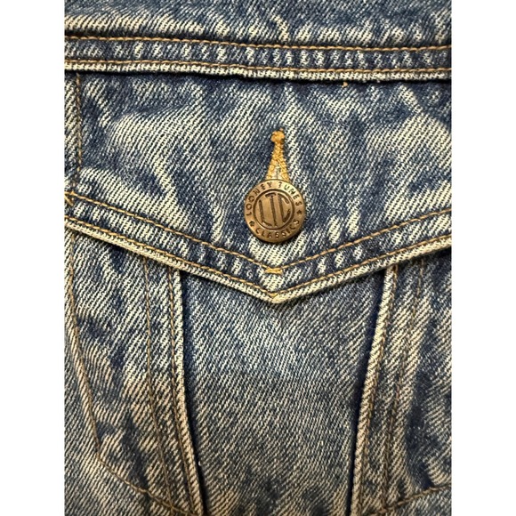 Vintage 90s Looney Tunes Taz Denim Vest Warner Bros NY Manhattan SM Retro WB - Picture 3 of 7